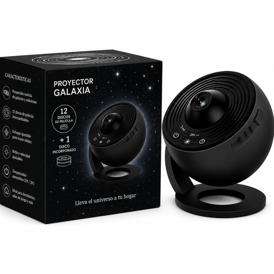 Proyector de galaxia 12 en 1con rotación 360º