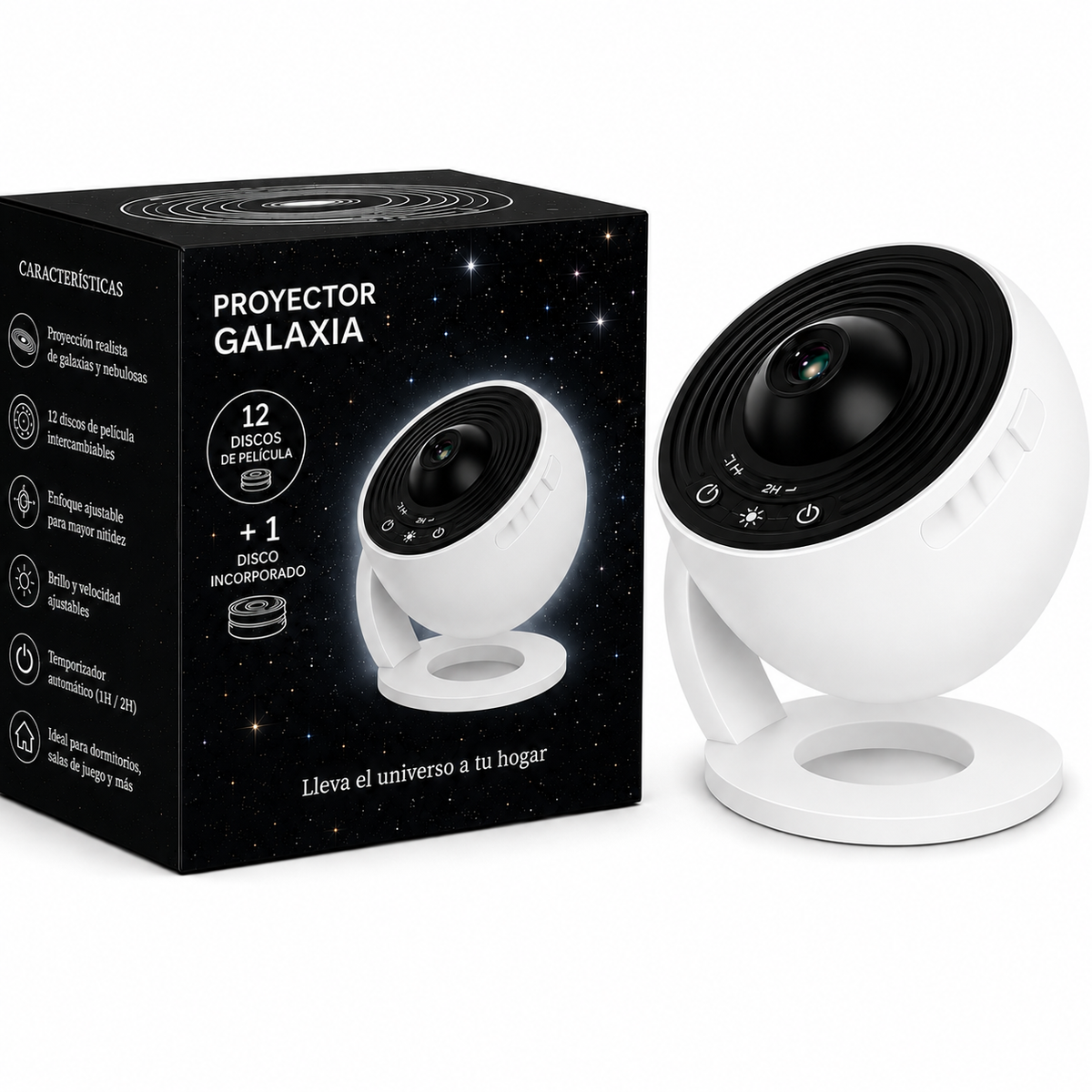 Proyector de galaxia 12 en 1con rotación 360º